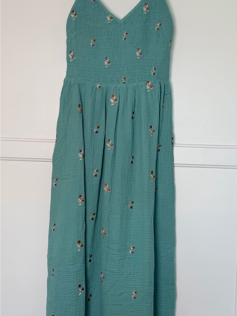 Mystree: Teal Embroidered Midi Dress (D0011)